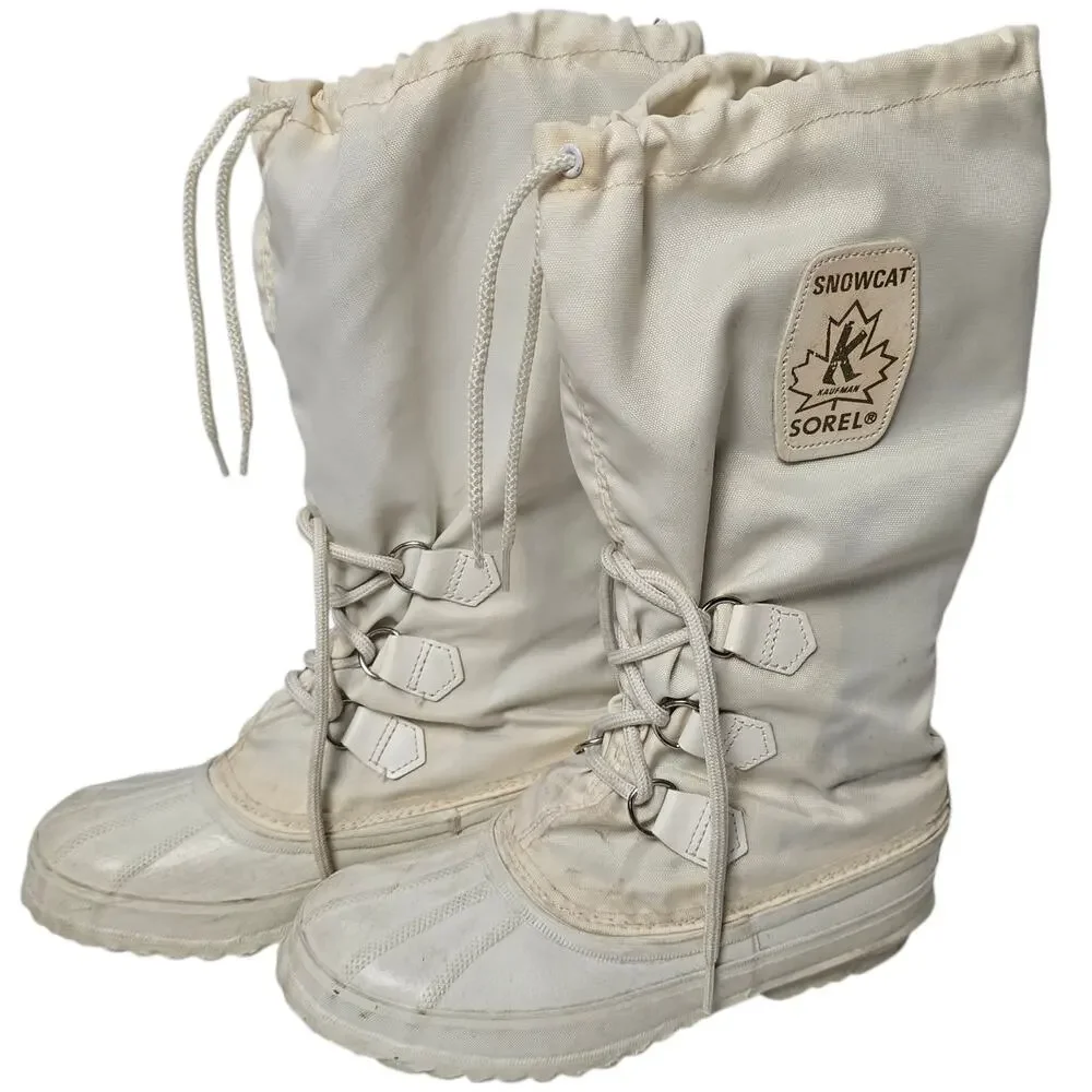 Vintage Sorel Kaufman Snowcat Canada Boots Women 6 Insulated Winter Gorpcore Ski